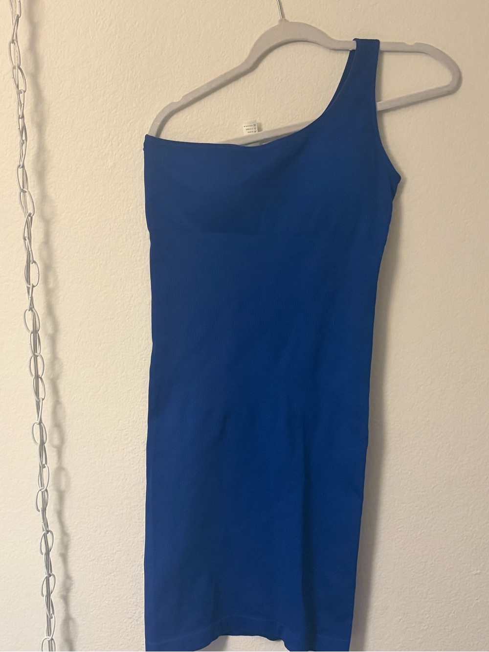 One-Shoulder Blue Bodycon Dress